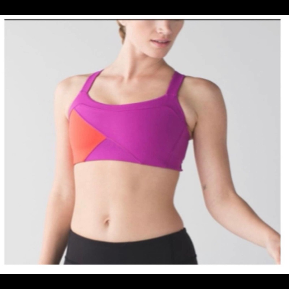 Lululemon Kanto Catch Me Bra- Size 4 Pink Orange